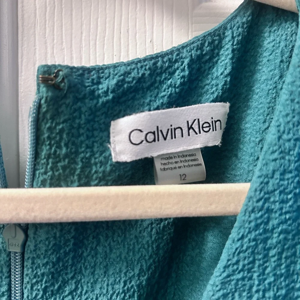 Calvin Klein Turquoise Textured dress jumper - Picture 1 of 4